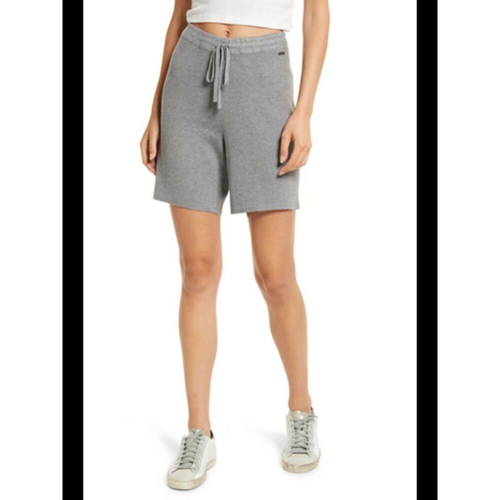 GUESS Womens Bermuda Shorts Ribbed Drawstring Waist Pull-on